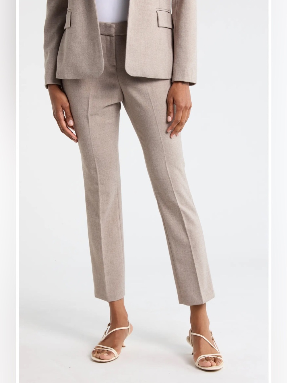 Amanda & Chelsea Taupe Boot-Cut Dress Pants